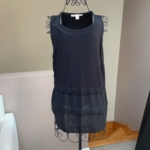 Michael Kors black sleeveless top chiffon style